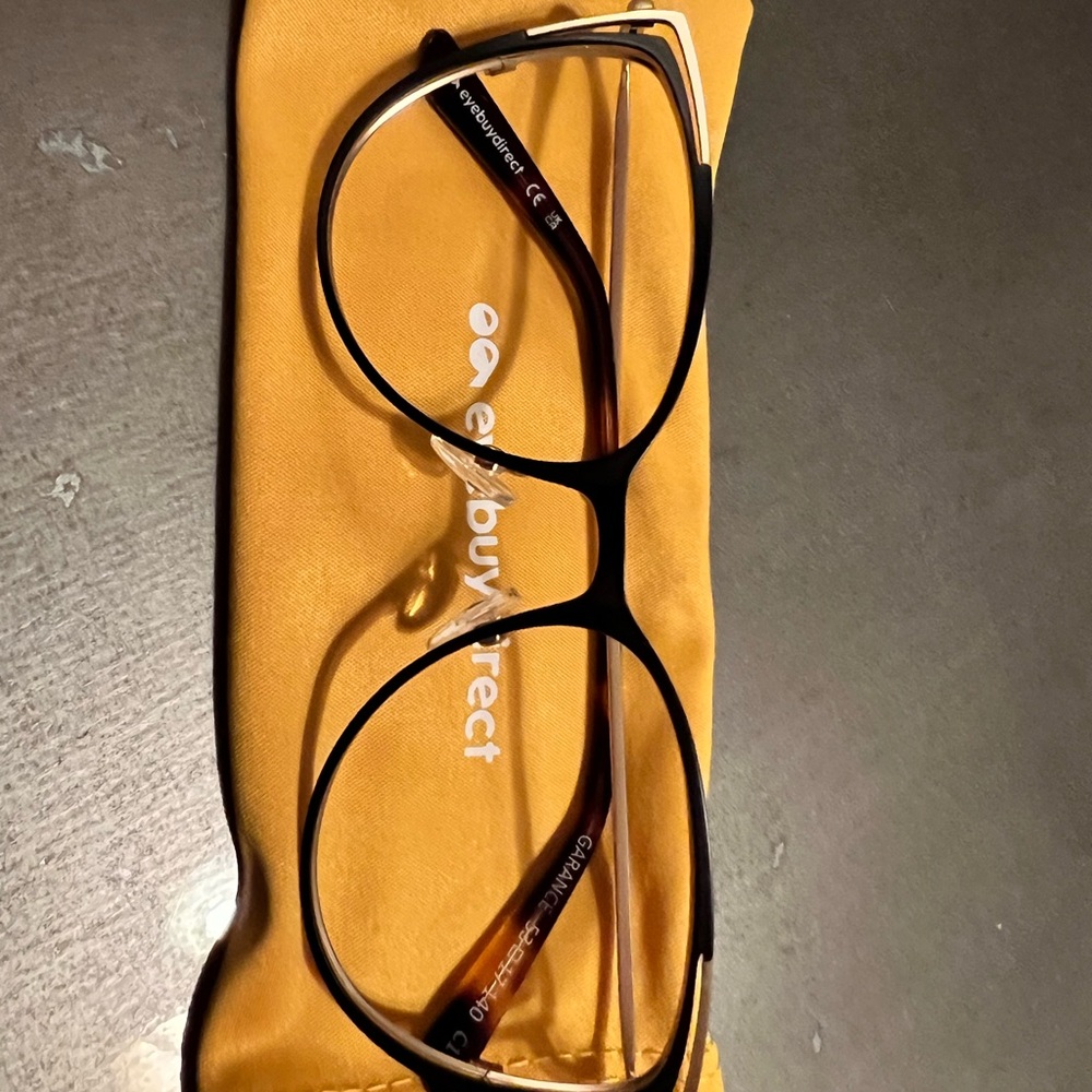 Eyebuydirect Black and Gold Glasses